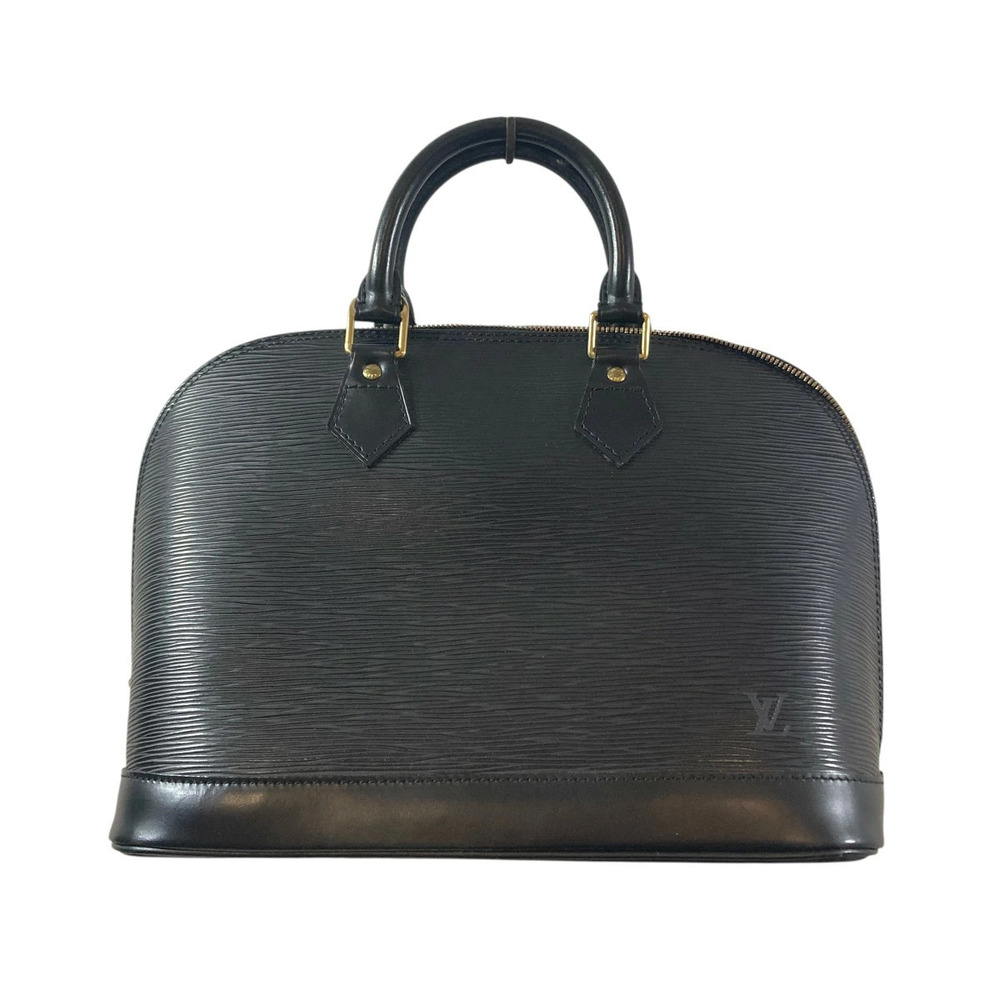 Louis Vuitton Alma Top Handle Bag Vuitton Leather Black